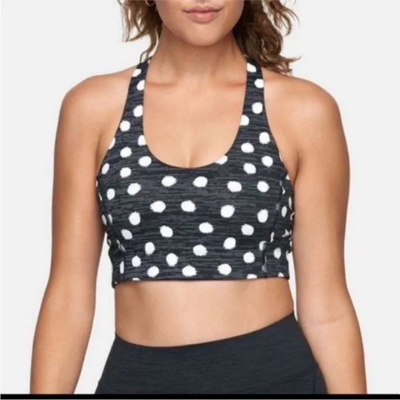 Outdoor Voices Doing Things polka dot Sports Bra Sz Small - Picture 1 of 7
